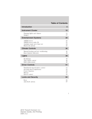 2010 Ford Transit Connect Owners Manual